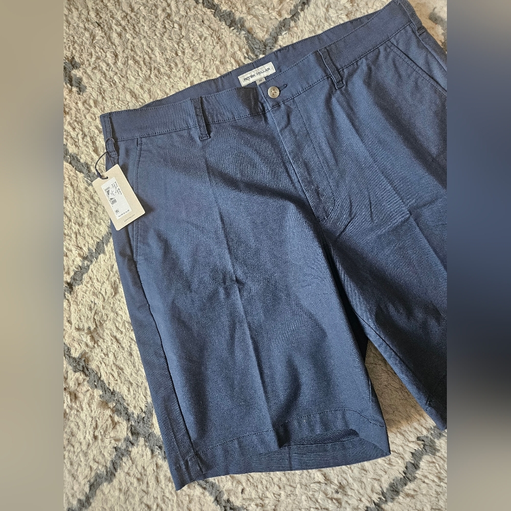 Peter Millar Crown Comfort Classic Fit Flat Front Shorts Size 35 - Picture 3 of 9